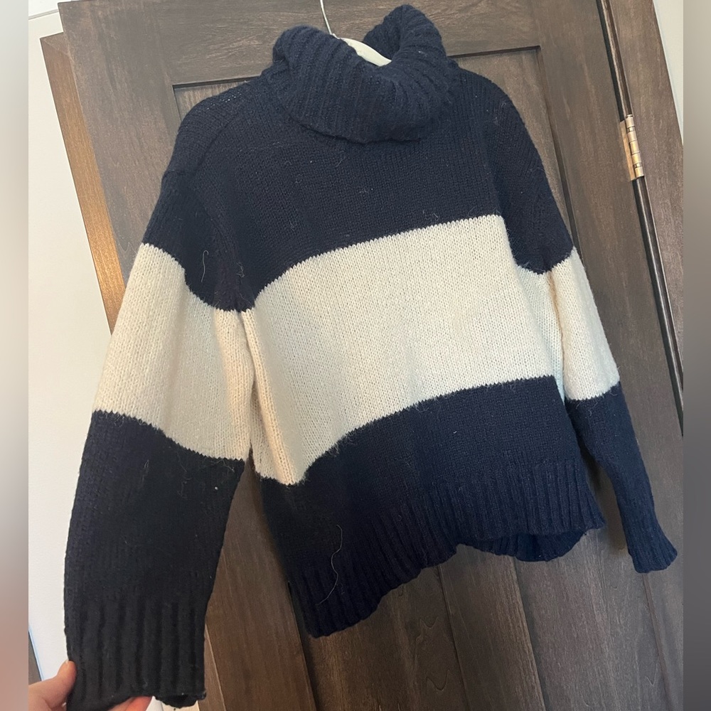 ASOS oversized striped turtleneck sweater